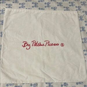 Paloma Picasso White Drawstring Bag